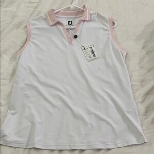 FootJoy White and Pink Tank Top